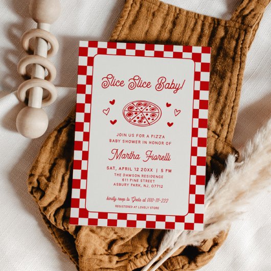 Slice Slice Baby Pizza Baby Shower Kaart