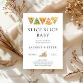 Slice Slice Baby Pizza Baby shower Kaart