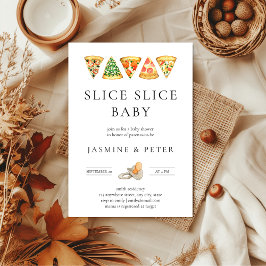 Slice Slice Baby Pizza Baby shower Kaart