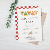 Slice Slice Baby Pizza Baby shower Kaart