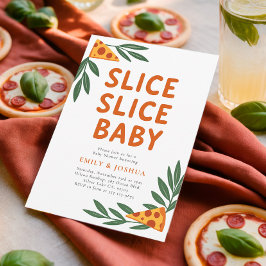 Slice Slice Baby Pizza Baby shower Kaart