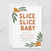 Slice Slice Baby Pizza Baby shower Kaart (Voorkant)