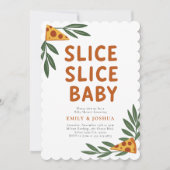 Slice Slice Baby Pizza Baby shower Kaart (Voorkant)