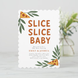Slice Slice Baby Pizza Baby shower Kaart