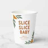 Slice Slice Baby Pizza Baby shower Papieren Bekers (Achterkant)