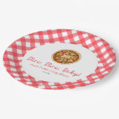 Slice, Slice, Baby! Pizza Baby shower Papieren Bordje (Gekanteld)