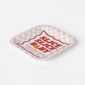 Slice Slice Baby Pizza Baby Shower Papieren Bordje (Gebogen)