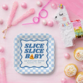 Slice Slice Baby Pizza Baby Shower Papieren Bordje (Feest)