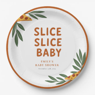 Slice Slice Baby Pizza Baby shower Papieren Bordje