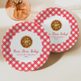 Slice, Slice, Baby! Pizza Baby shower Papieren Bordje