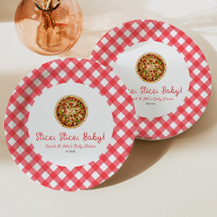 Slice, Slice, Baby! Pizza Baby shower Papieren Bordje