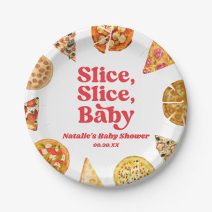 Slice, Slice, Baby! Pizza Baby shower Papieren Bordje