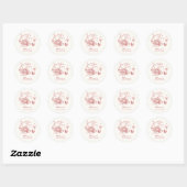 Slice Slice Baby Pizza Baby shower Ronde Sticker (Vel)