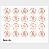 Slice, Slice, Baby! Pizza Baby shower Ronde Sticker (Vel)