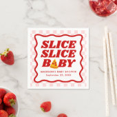 Slice Slice Baby Pizza Baby Shower Servet (Insitu)