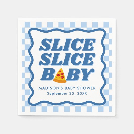 Slice Slice Baby Pizza Baby Shower Servet (Voorkant)