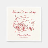 Slice Slice Baby Pizza Baby shower Servet (Voorkant)