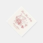 Slice Slice Baby Pizza Baby shower Servet (Hoek)