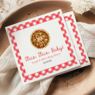 Slice, Slice, Baby! Pizza Baby shower Servet