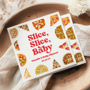Slice, Slice, Baby! Pizza Baby shower Servet