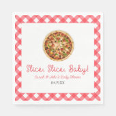 Slice, Slice, Baby! Pizza Baby shower Servet (Voorkant)