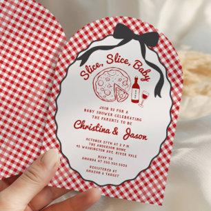 Slice Slice Baby Pizza Baby Shower Uitnodiging