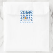 Slice Slice Baby Pizza Baby Shower Vierkante Sticker (Tas)