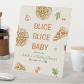 Slice Slice Baby Pizza Baby shower voetstuk teken Reclamebord Met Voetstuk (Insitu)