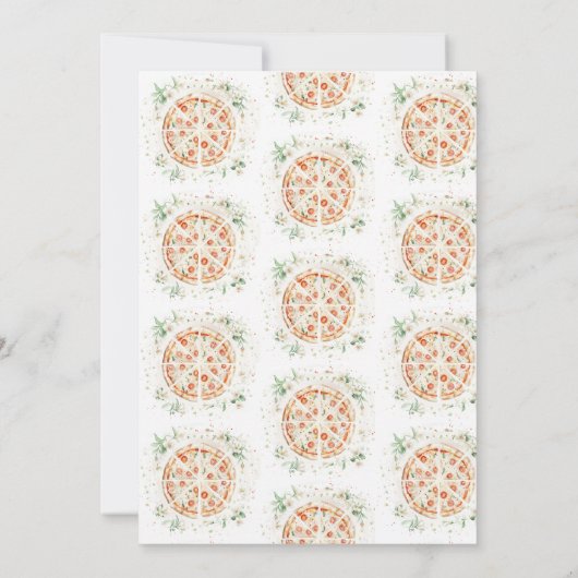 Slice Slice Baby Pizza Eerste Verjaardag Kaart (Achterkant)