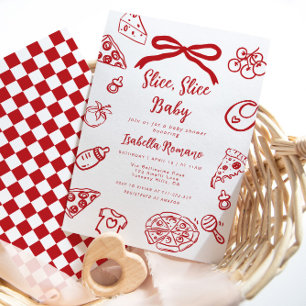 Slice Slice Baby Pizza Feest Baby Boog Baby Shower Kaart