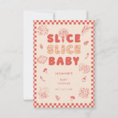 Slice Slice Baby Pizza Hand Drawn Baby Shower Bedankkaart (Voorkant)