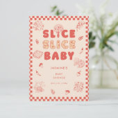 Slice Slice Baby Pizza Hand Drawn Baby Shower Bedankkaart (Staand voorkant)