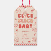 Slice Slice Baby Pizza Hand Drawn Baby Shower Cadeaulabel (Voorkant)
