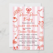 Slice Slice Baby Pizza Shower Uitnodiging (Voorkant)