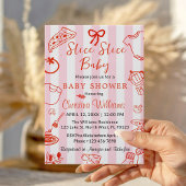 Slice Slice Baby Pizza Shower Uitnodiging