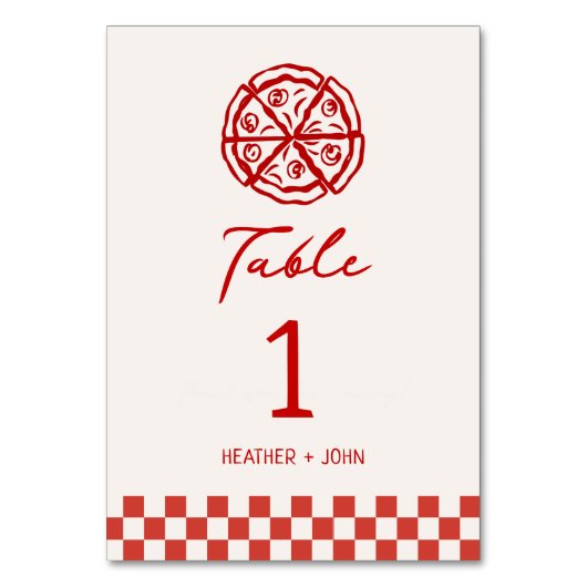 Slice Slice Baby Pizza Thema Feest Kaart (Achterkant)