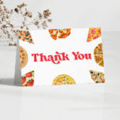 Slice Slice Baby Pizza Verjaardagsfeestje Bedankkaart