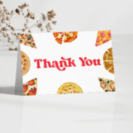 Slice Slice Baby Pizza Verjaardagsfeestje Bedankkaart