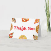 Slice Slice Baby Pizza Verjaardagsfeestje Bedankkaart (Voorkant)