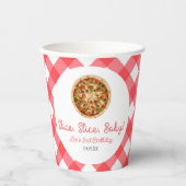 Slice, Slice, Baby! Pizza Verjaardagsfeestje Papieren Bekers (Voorkant)