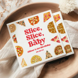 Slice, Slice, Baby! Pizza Verjaardagsfeestje Servet