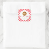 Slice, Slice, Baby! Pizza Verjaardagsfeestje Vierkante Sticker (Tas)