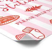 Slice Slice Baby Pizzastation Bord Poster (Hoek)