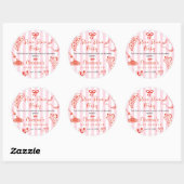 Slice Slice Baby Shower Bedankt Ronde Sticker (Vel)