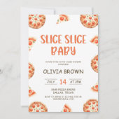 Slice Slice Baby shower Invitation Pizza Shower Kaart (Voorkant)