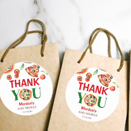 Slice slice baby shower Italiaans pizza gunst Ronde Sticker