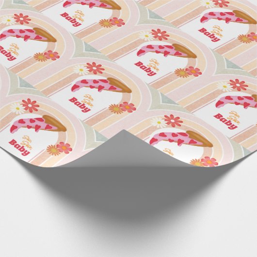 Slice Slice Baby shower Pizza-partij Cadeaupapier (Hoek)