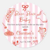 Slice Slice Baby Shower Thank you  Ronde Sticker (Voorkant)