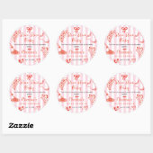 Slice Slice Baby Shower Thank you  Ronde Sticker (Vel)