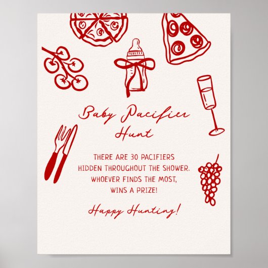 Slice Slice Baby Speentje Jacht Spel Print (Voorkant)